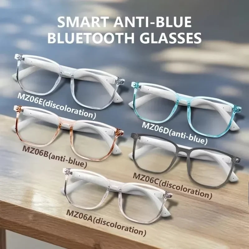 Smart Glasses Bluetooth Wireless Call Multifunctional Anti-Blue Light Discoloration Lenses Sunglasses for Cycling Mountaineering