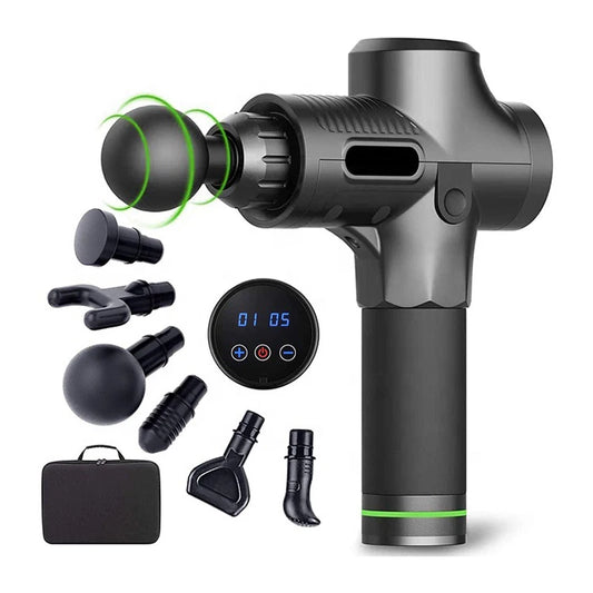 Fascial Massage Gun Electric Percussion Pistol Massager Body Neck Back Deep Tissue Muscle Relaxation Fitness Tool for Shoulder